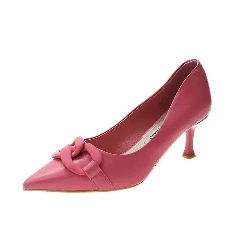 Women Pointed Toe Heeled Pumps Casual Ladies Office Dress Shoes - Allen-Fitness