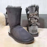 Warm winter boots outside two Bow pretty Women Boots, High Quality Warm snow boots in winter - Allen-Fitness