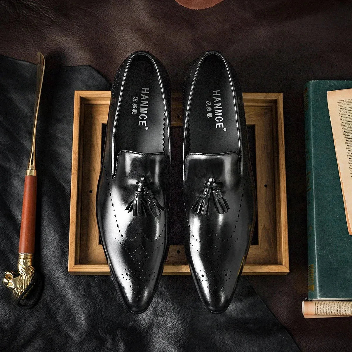 Men's Footwear Leather Shoes - Handcrafted Design, Premium Quality - Allen-Fitness