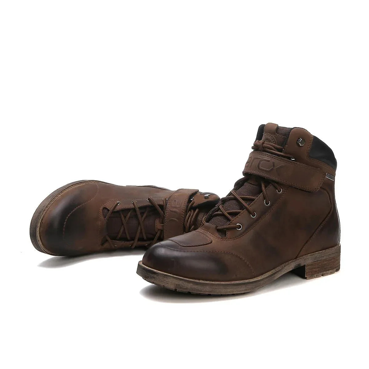 Motorbike Ankle Shoes Antique Waterproof Breathable Wind- Resistant Men Motorcycle Bike Riding Boots - Allen-Fitness