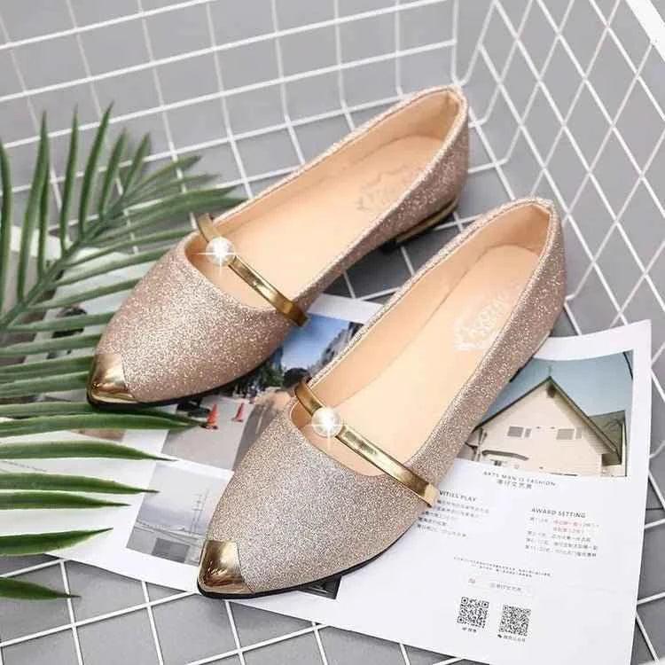 Low Heel Loafers Women Pointed Toe Pumps Elegant Flat Dress Shoes for Ladies - Allen-Fitness