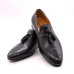 High quality men's leather shoes slip on casual tassel loafers driving - Allen-Fitness