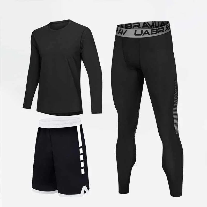 Men's Sports Wear Compression Leggings - High Elastic Quick-Drying Fitness Tracksuit - Allen-Fitness