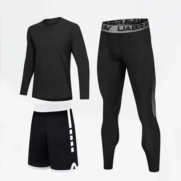 High Elastic Sportswear Compression Tracksuit for Men - Allen-Fitness