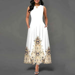 Summer Sleeveless Plus Size Women's Evening Dress - Bohemian Retro Casual Dresses - Allen-Fitness