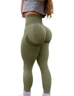 New Design Workout Plus Size Women's Leggings High Waist Yoga Pants Tummy Control Lift Leggings BK227 - Allen-Fitness