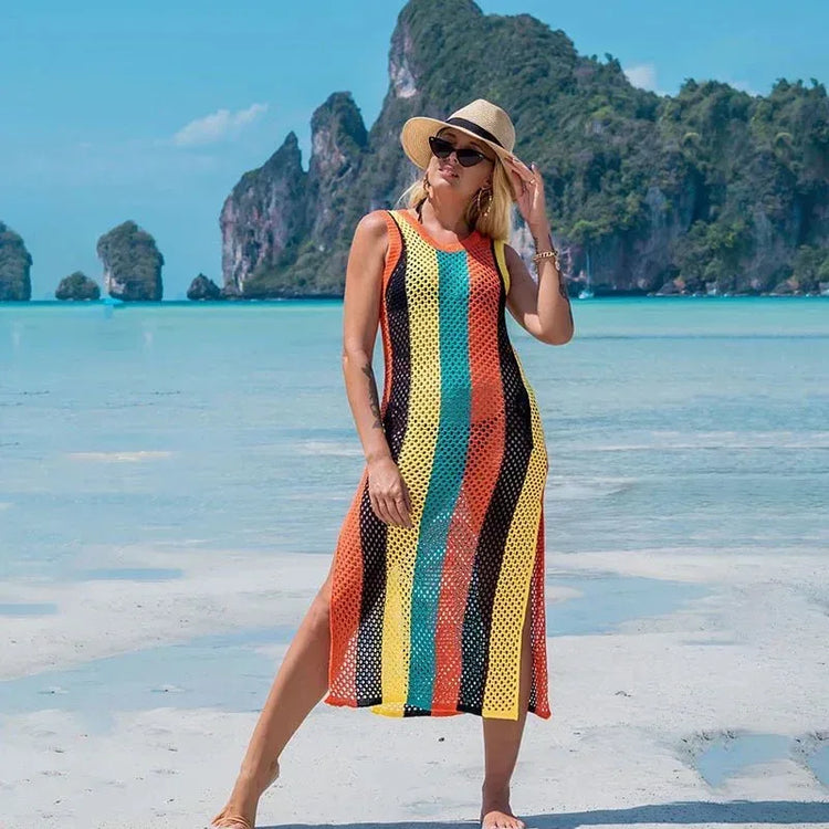 New beach blouse vest knitwear seaside vacation wholesale rasta fabrics clothing Bikini swimwear - Allen-Fitness