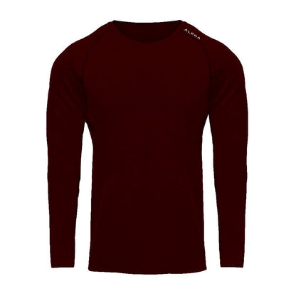 O Neck Long Sleeve Mesh Polyester Quick Dry Workout Gym Athletic T Shirt Men - Allen Fitness