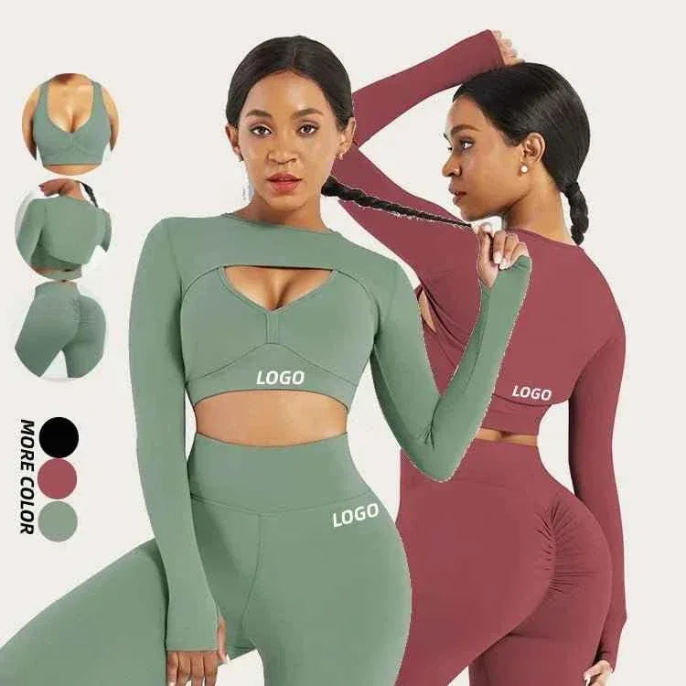 Direct sales skin-friendly gym fitness sport top wear legging bra yoga set - Allen-Fitness