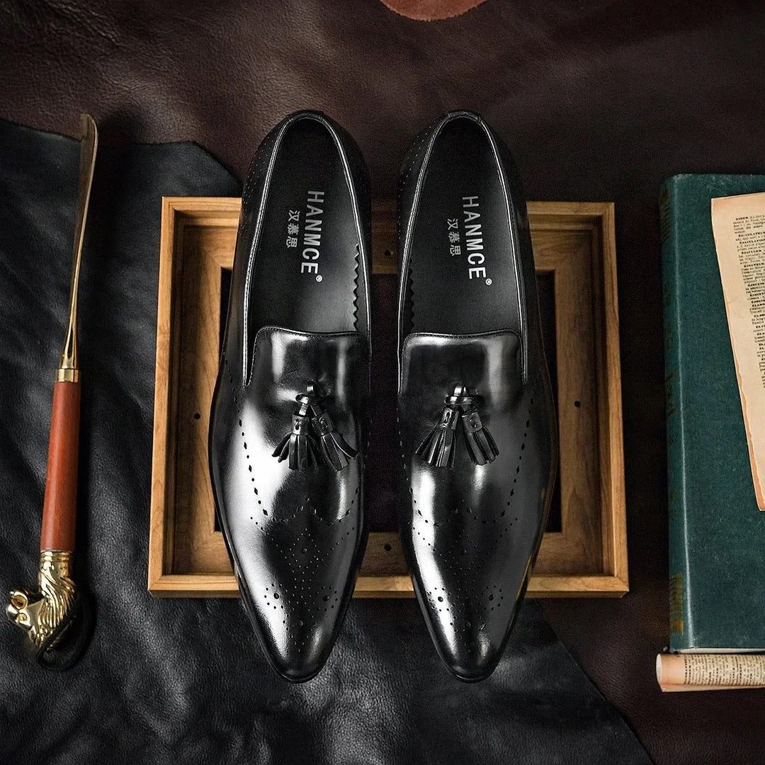 Men's Footwear Leather Shoes - Handcrafted Design, Premium Quality - Allen-Fitness