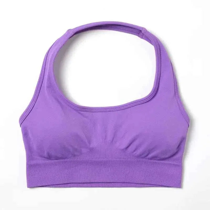 Leggings Yoga Set for Women - Seamless Bra Top and Scrunch Leggings Fitness Sport Suit - Allen-Fitness