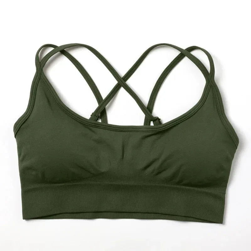 Women Popular New Design Seamless Shirt Short Legging Bra Gym Set Yoga Wear Set Fitness Set - Allen-Fitness