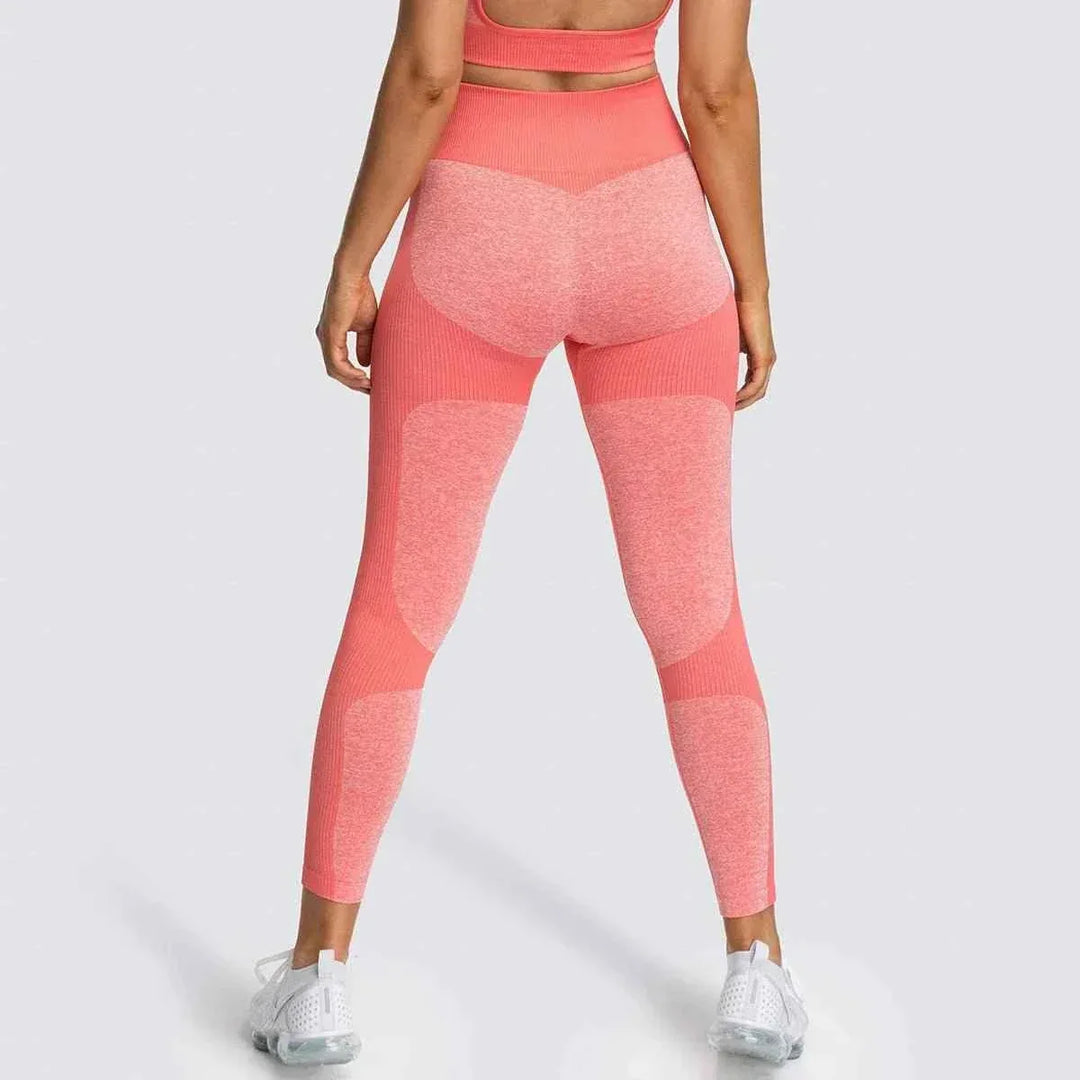 Women’s 14 Color Seamless Yoga Leggings, High Elastic High Waist Scrunch Butt Design for Gym &amp; Workouts - Allen-Fitness