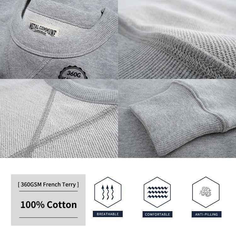 YLS Designer Heavy 100% Cotton Mens Casual High Quality Sweatshirts - Allen-Fitness