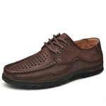 Handmade Men's Leather Loafer Moccasins: Breathable Slip-On Boat Shoes - Allen-Fitness