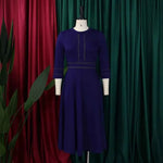 Latest Design Elegent Fall Dress Stand Neck 3 Quarter Sleeve A-line Party Dresses Women African Dresses For Women Clothing - Allen-Fitness