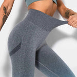 Gradient Yoga Butt Lift Tight Workout Seamless Fitness Gym Leggings For Women - Allen-Fitness