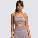 2 Piece Set Seamless Gym Wear Leggings for Women with Breathable Yoga Bra - High Quality Activewear - Allen-Fitness