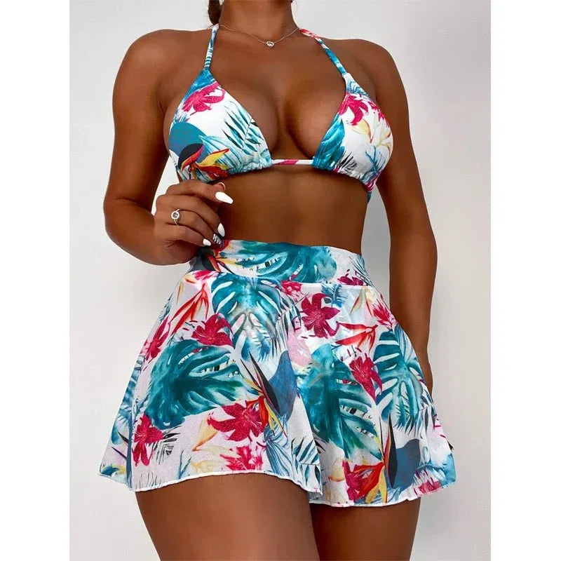 Trend Women Swimwear 3-Piece High Waist Swimsuit Set - Allen-Fitness