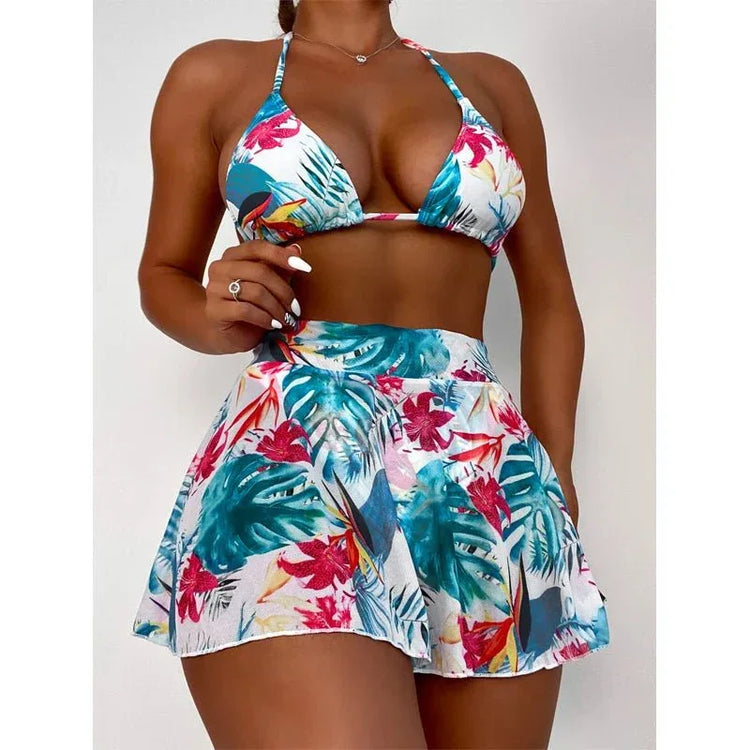 Trend Women Swimwear 3-Piece High Waist Swimsuit Set - Allen-Fitness