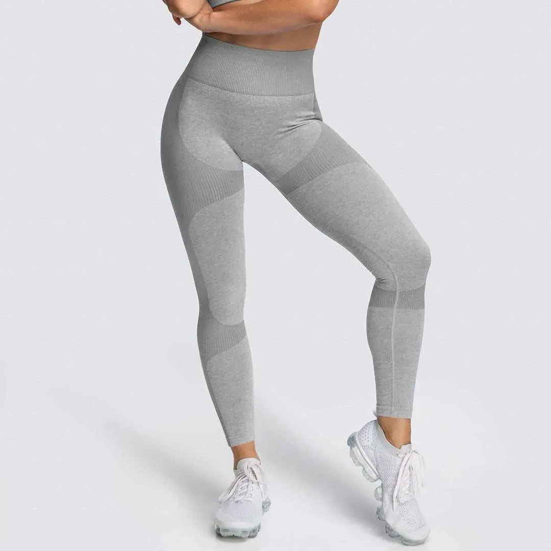 2 Piece Set Seamless Gym Wear Leggings for Women with Breathable Yoga Bra - High Quality Activewear - Allen-Fitness