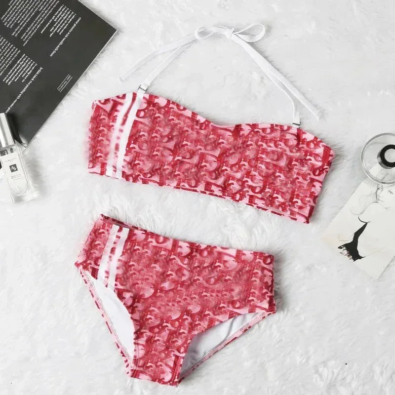 Luxury Designer Swimsuit with Captivating Letter Print - Allen-Fitness