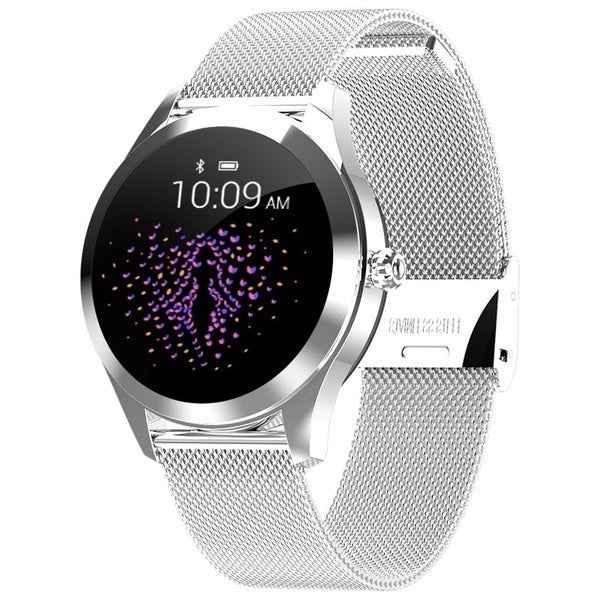 Waterproof Heart Rate Monitoring Stainless Steel kw10 Smartwatch women Smart Watch Fitness Bracelet - Allen-Fitness