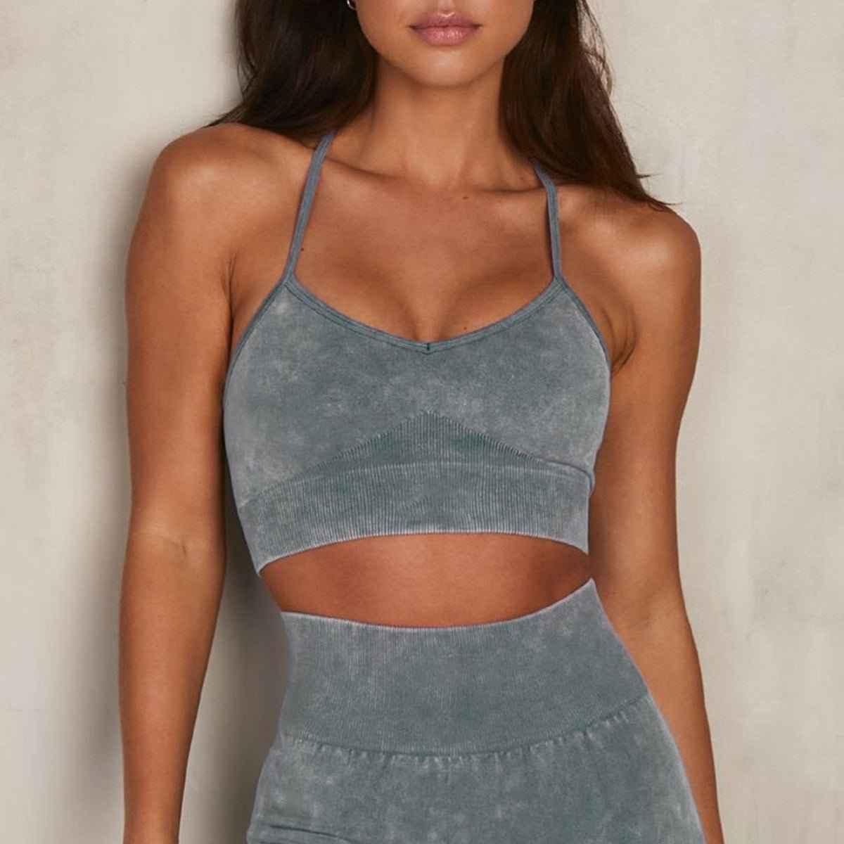 women workout zipper long sleeve tops suit halter sport bra and shorts 5 piece yoga leggings set - Allen-Fitness