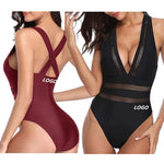 Women's Sexy V-Neck Beachwear: Stylish Bandeau Swimsuit for Summer - Allen-Fitness