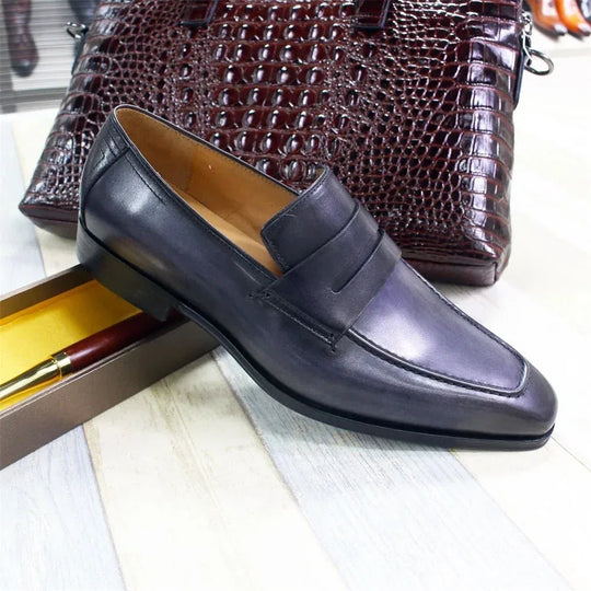 Slip-On Loafers for Men - Premium Leather Shoes (Weddings, Formal Events) - Allen-Fitness