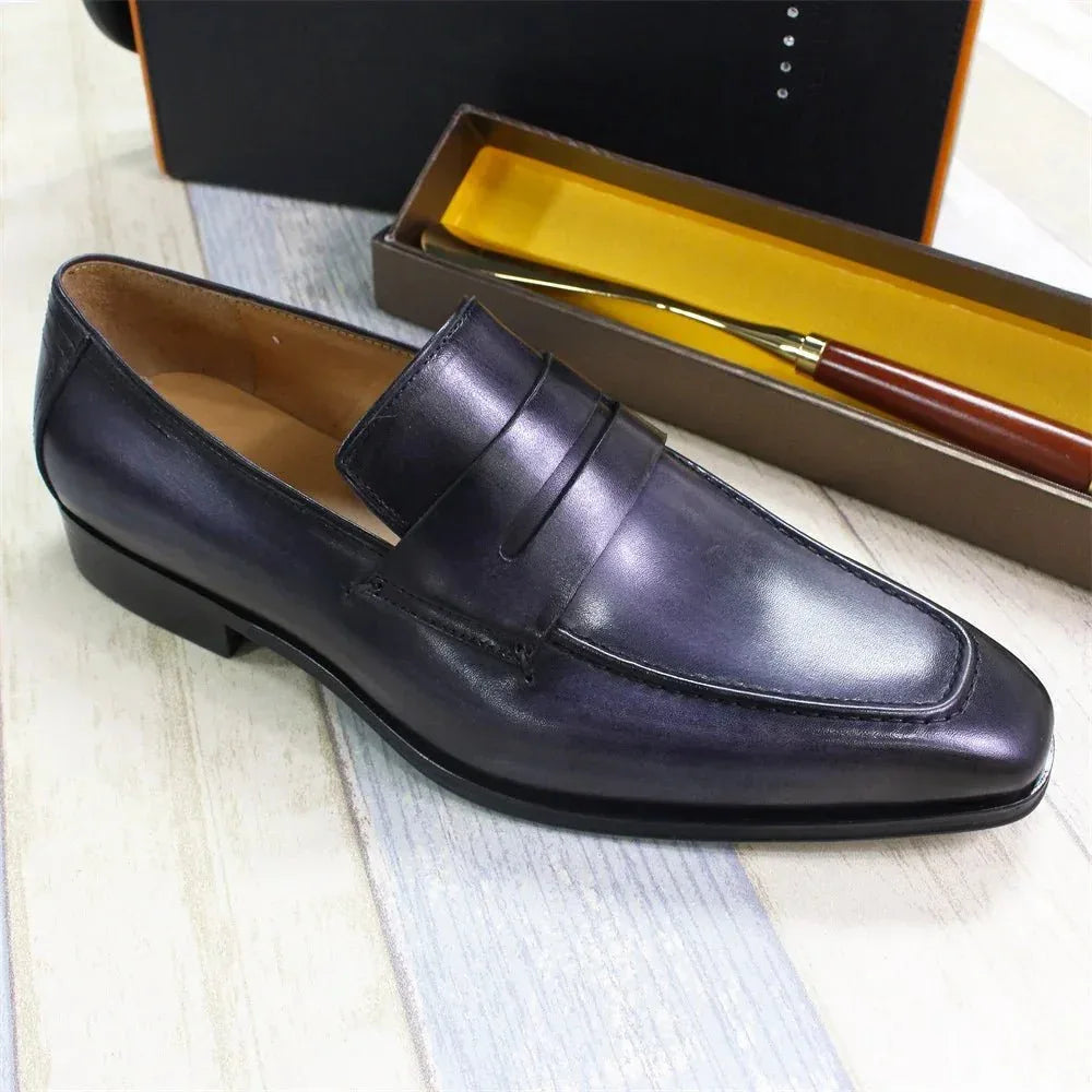 Slip-On Loafers for Men - Premium Leather Shoes (Weddings, Formal Events) - Allen-Fitness