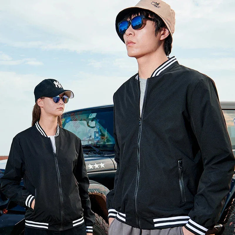 Waterproof Varsity Jacket for Men - Plus Size Baseball and Windbreaker Style - Allen-Fitness