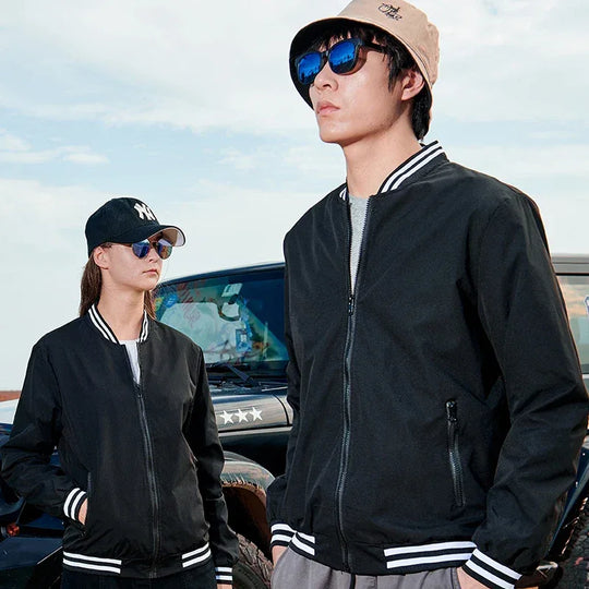 Waterproof Varsity Jacket for Men - Plus Size Baseball and Windbreaker Style - Allen-Fitness