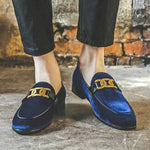 Plus Size 48 Corduroy Material Fashion Men Loafers Shoes Slip On Dress Shoes - Allen-Fitness