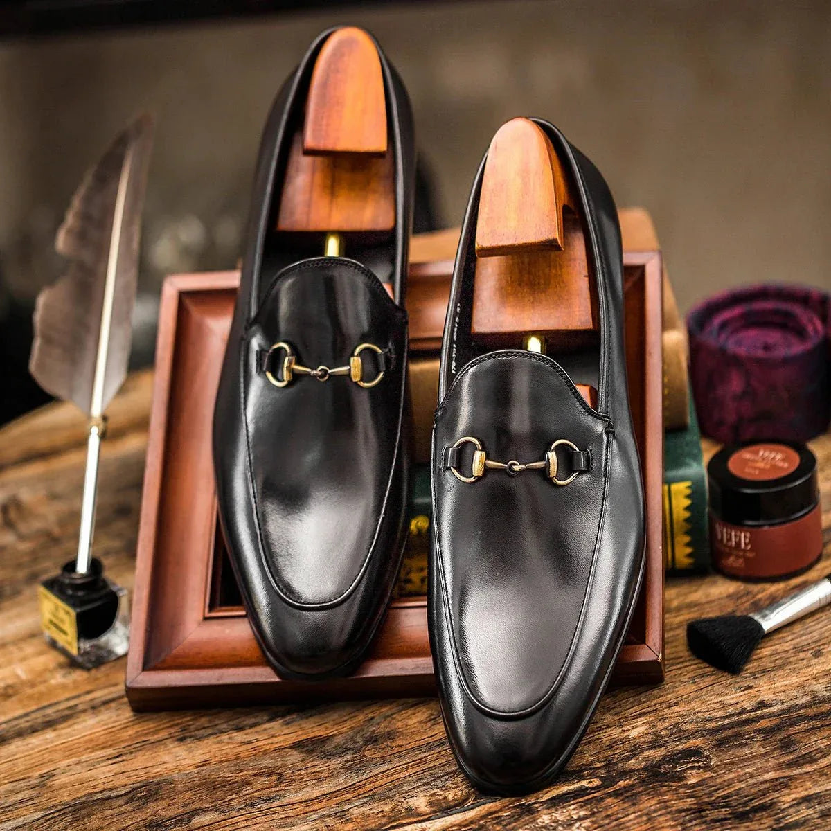 Brand new design men dress shoes genuine leather loafers - Allen-Fitness