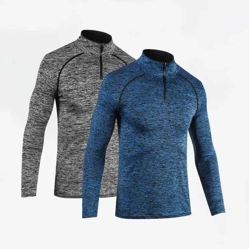 Slim Fit Men's Long Sleeve Quick Dry T-Shirt for Outdoor Jogging - T-shirt Gym Tops Sportswear - Allen-Fitness