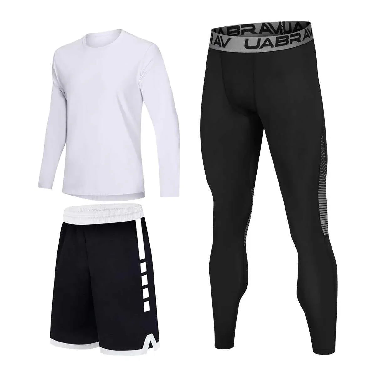 Men's Sports Wear Compression Leggings - High Elastic Quick-Drying Fitness Tracksuit - Allen-Fitness