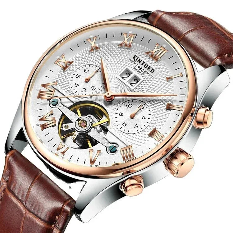 Top Brand Luxury Men's Watches - Waterproof Sport Automatic Mechanical Tourbillon Hollow Out Watch - Allen-Fitness