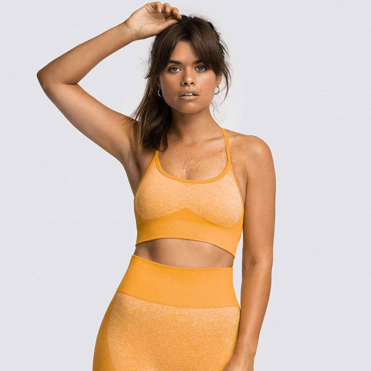 2 Piece Set Seamless Gym Wear Leggings for Women with Breathable Yoga Bra - High Quality Activewear - Allen-Fitness