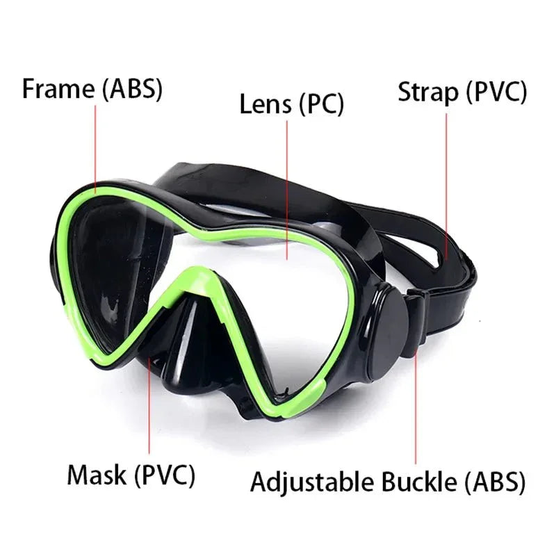 Scuba Diving Mask Ank Snorkel Diving Equipment Shockproof Anti-Fog Underwater Snorkel Mask For Adult Swimming Goggles - Allen-Fitness