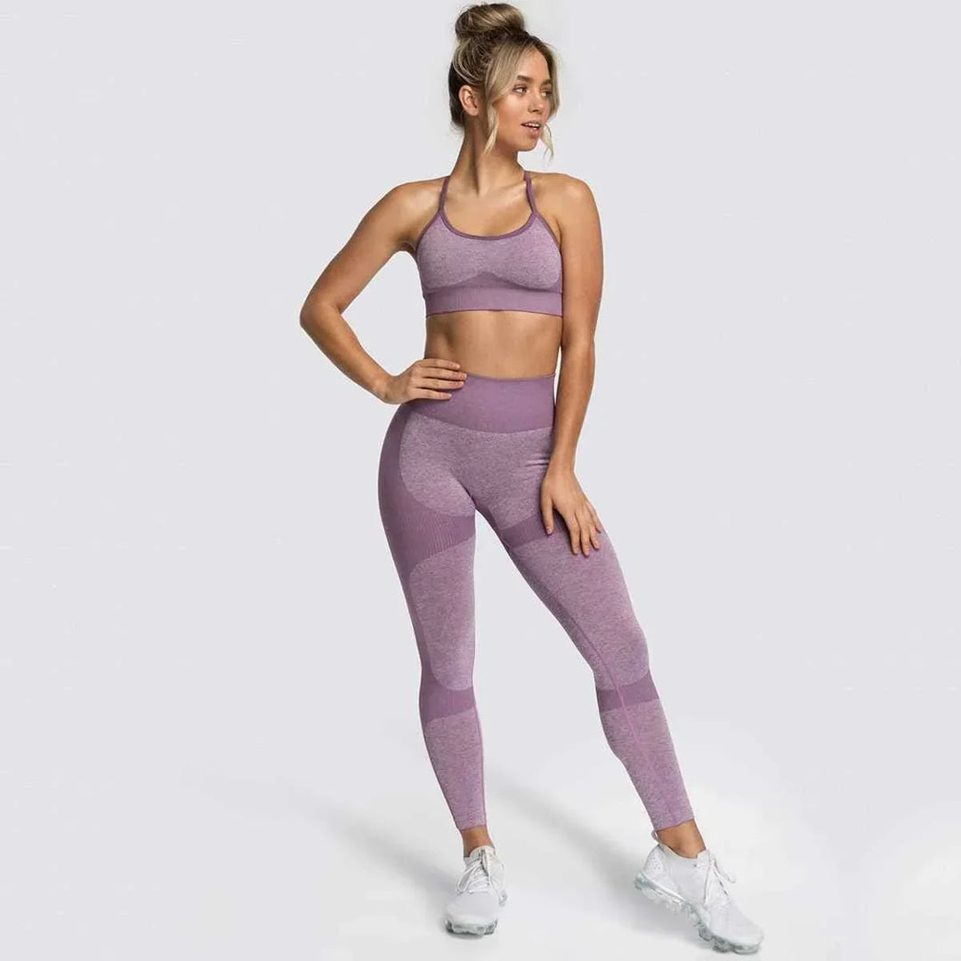 Womens Fitness Leggings - Seamless Workout Gym Sports Yoga Sets - Allen-Fitness