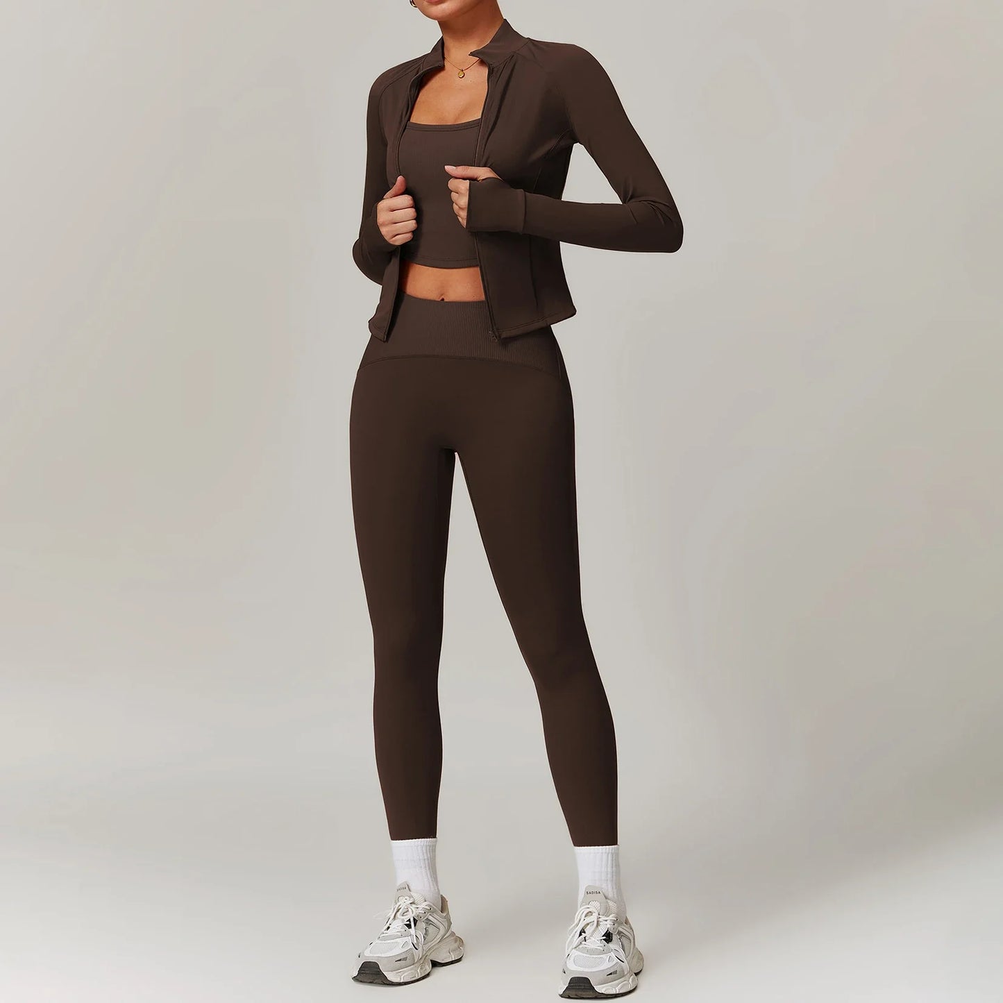Women’s Leggings & Sportswear Set ideal for running, cross-training, or leisurely activities.