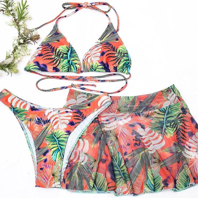 Trend Women Swimwear 3-Piece High Waist Swimsuit Set - Allen-Fitness