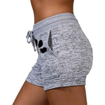 Women Summer Plus Size Shorts Cats Claw Print Drawstring Short Pants Loose Sports Fitness Breathable Shorts - Allen-Fitness