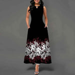 Summer Sleeveless Plus Size Women's Evening Dress - Bohemian Retro Casual Dresses - Allen-Fitness