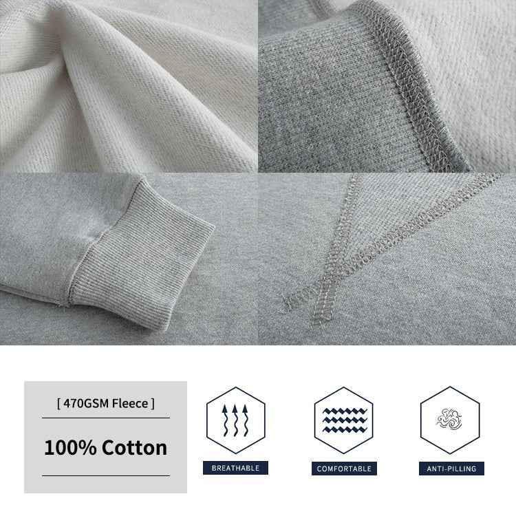 High Quality 470GSM Thick 100 Cotton Tracksuit Sweatsuit. Printed Logo Jogging Sweat Suits - Allen-Fitness