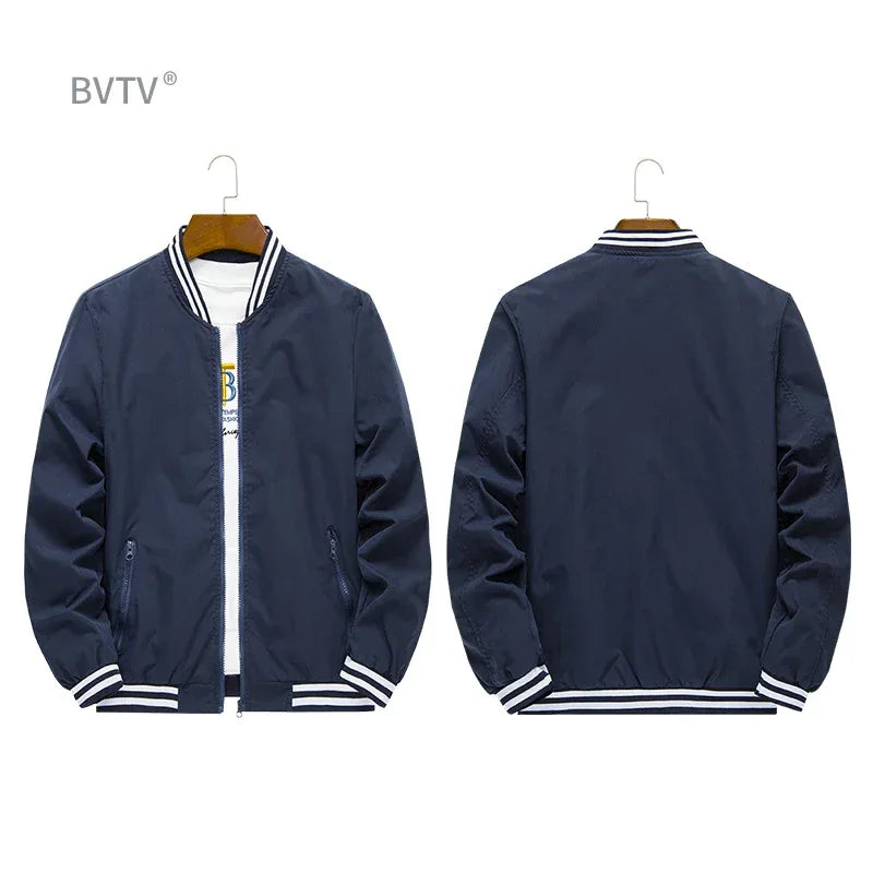 Waterproof Varsity Jacket for Men - Plus Size Baseball and Windbreaker Style - Allen-Fitness