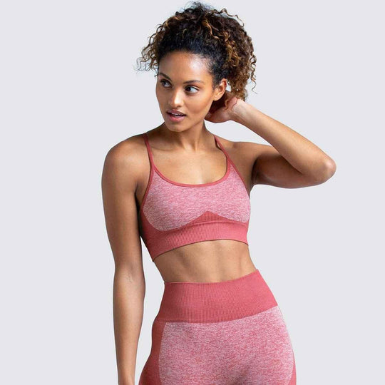 2 Piece Set Seamless Gym Wear Leggings for Women with Breathable Yoga Bra - High Quality Activewear - Allen-Fitness