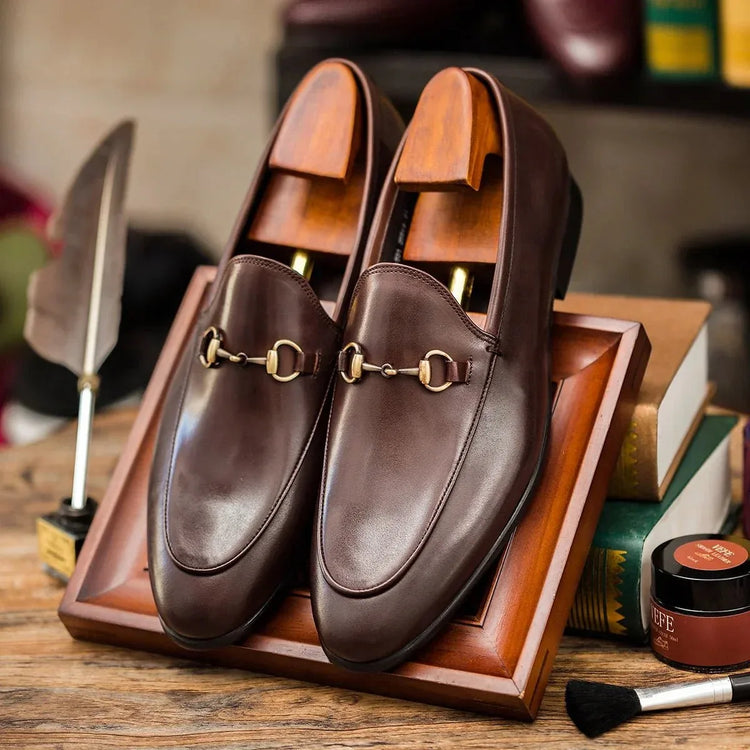 Brand new design men dress shoes genuine leather loafers - Allen-Fitness