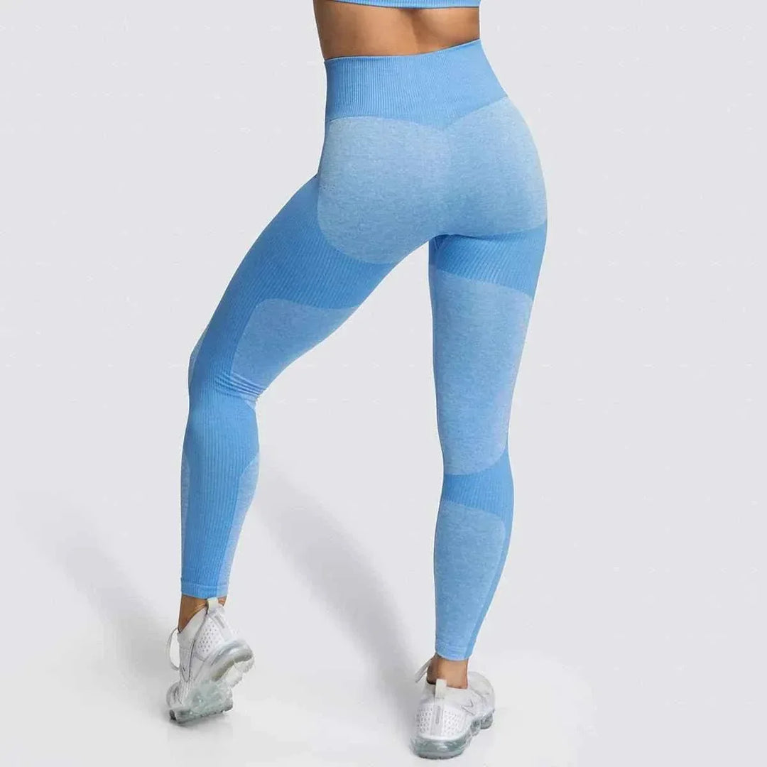Women’s 14 Color Seamless Yoga Leggings, High Elastic High Waist Scrunch Butt Design for Gym &amp; Workouts - Allen-Fitness